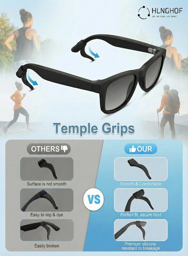 HLNGHOF 5 in 1 Anti-Slip Kit for Ray-Ban Meta Gen 2 Wayfarer/Skyler/Headliner & Oakley HSTN, Nose Pads, Temple Grips, Silicone Rings, Adjustable Strap, Upgraded Anti-Dust Silicon, 20 PCS - Image 5