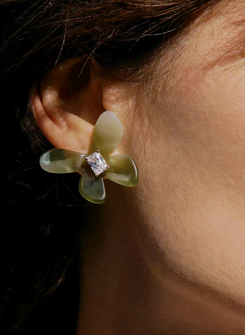 هيفانج أقراط على شكل فراشة على شكل مكعب سكر - Image 2