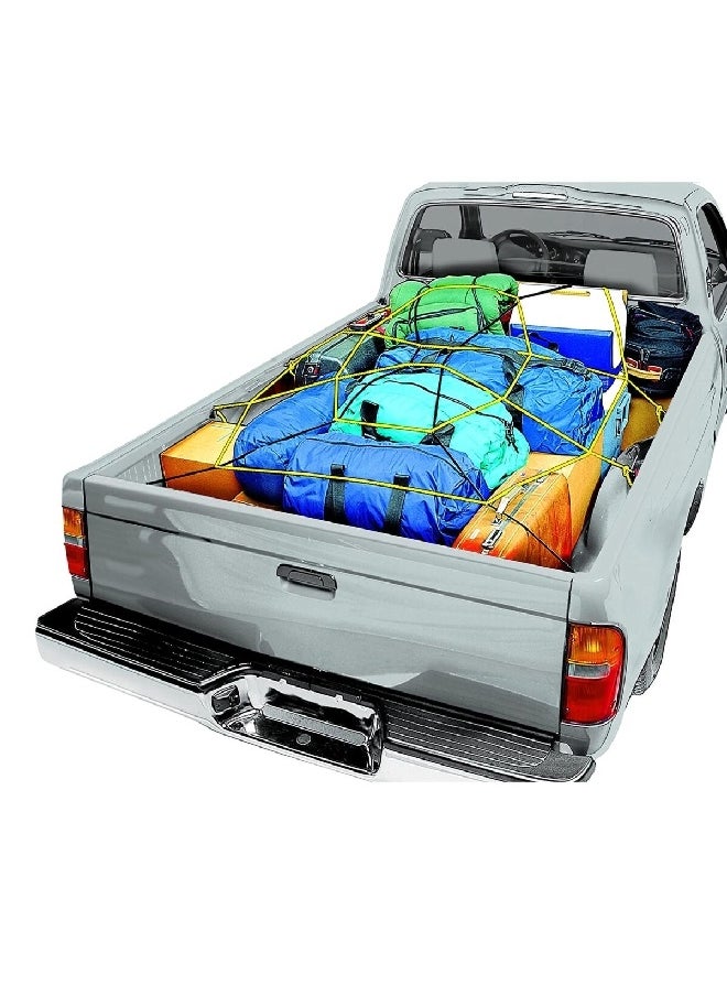 Keeper_Corporation Adjustable Stretchable Pickup Truck Cargo Net Yellow And Black 111 X 129 Inch 06141  - Image 1