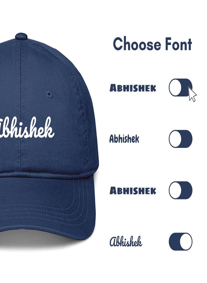 Gogirgit Customised Name Cotton Cap, Free Size, Pack of 1 (in, Alpha, Free Size, Black) - Image 4