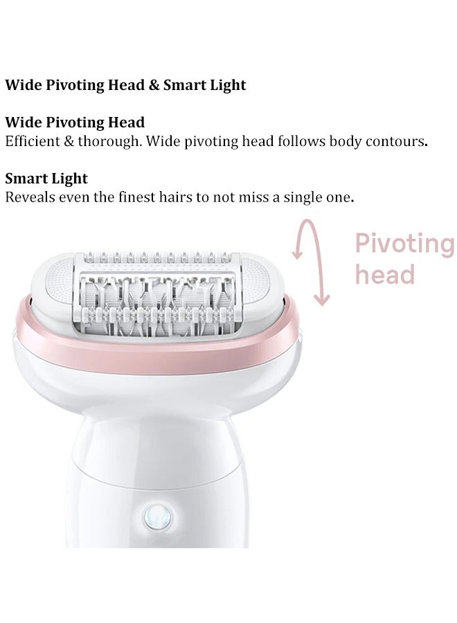 BRAUN Silk-epil 9 SkinSpa 9-080 Epilator Wet & Dry, Deep body exfoliation brush, Massage Cap lasting smooth skin, Pouch. +6 Extra - Image 2