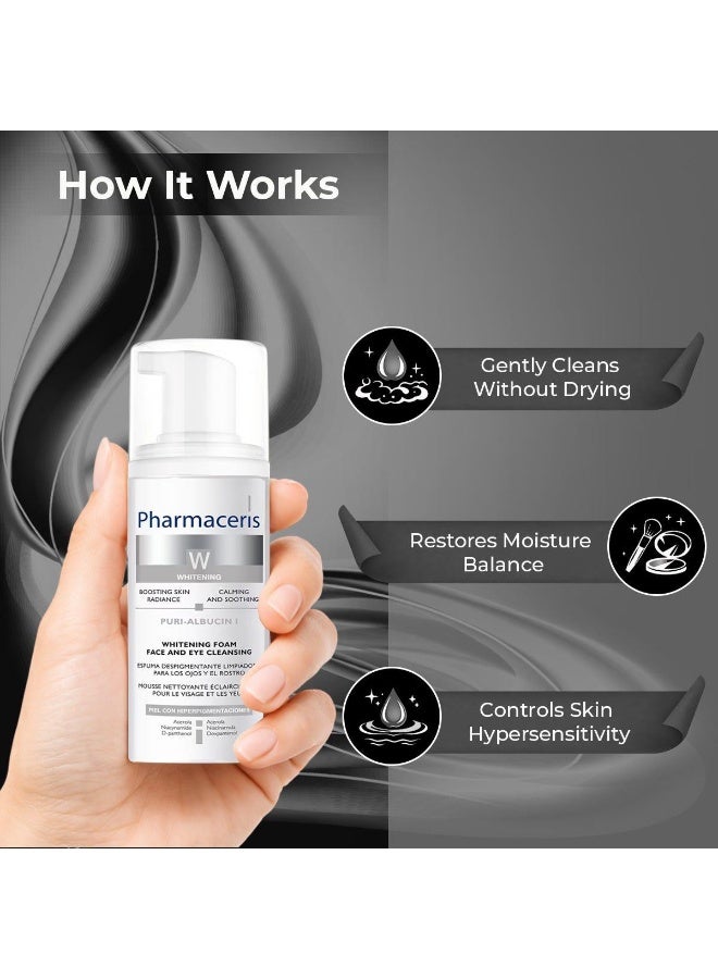 Pharmaceris Whitening foam eyes & face cleansing - 150 ml - Image 2
