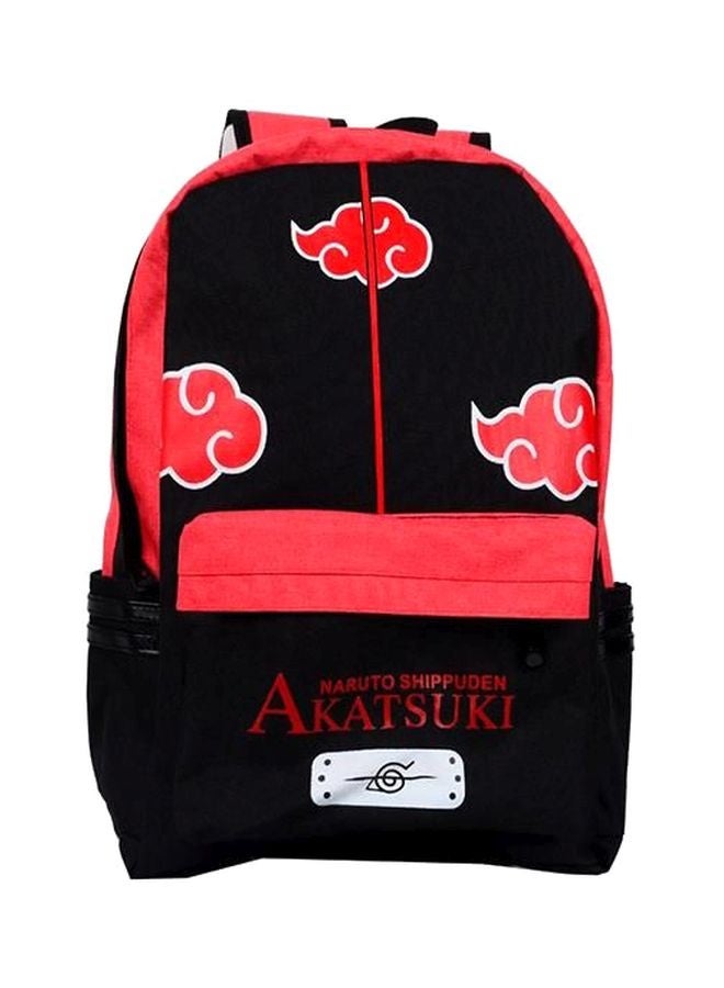 Naruto Theme Boy Elementary School Backpack Double Shoulder Bag Black Red Adjustable Shoulder Strap Back, Kids Casual Bag, Children's Day Gifts Anime Series Goods Gifts  - Image 1