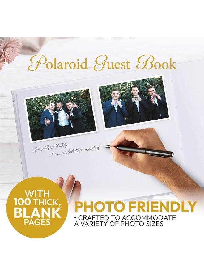Only Zest Modern Guest Book for Wedding Reception, Baby Shower, Birthday Party – Polaroid Guest Book, Blank Pages for Sign in, Photo Album White - Image 3