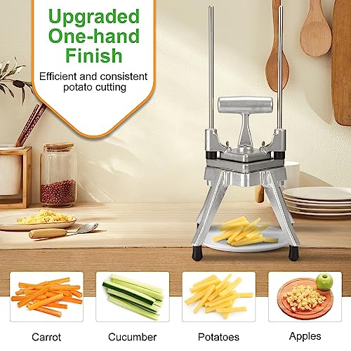 POWLAB Commercial Chopper Vegetable Cutter Fruit Dicer Heavy Duty Stainless Stee Dicer Cutter Onion Chopper Professional Food Dicer for French Fry Tomato Peppers Potato (1/4″ Blade) - Image 3