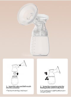 Rechargeable Electric Double Breast Pump with 4 Modes 9 Levels Quiet BPA Free 180ml * 2 Bottles and Smart LED Display  write in arbic - pzsku/Z1EEA6C8525CC1201D810Z/45/_/1740869051/148259d5-959d-47cf-9939-dfbfbbadd817