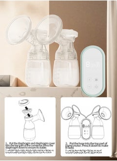 Rechargeable Electric Double Breast Pump with 4 Modes 9 Levels Quiet BPA Free 180ml * 2 Bottles and Smart LED Display  write in arbic - pzsku/Z1EEA6C8525CC1201D810Z/45/_/1740869263/22d78919-a067-42c0-99f6-e5090ad5ef15