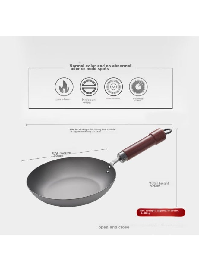 River Light Imported Non-coated Frying Pan, Flat Bottom Pan For Home Use, Egg Frying Pan, 20cm Children's Cookware - Image 4