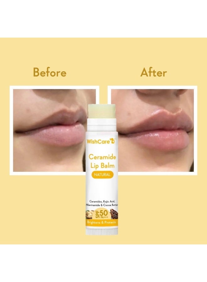 مرطب شفاه سيراميد بعامل حماية من الشمس ٥٠ PA+++ - حمض الكوجيك والنياسيناميد - لتفتيح الشفاه - Image 2