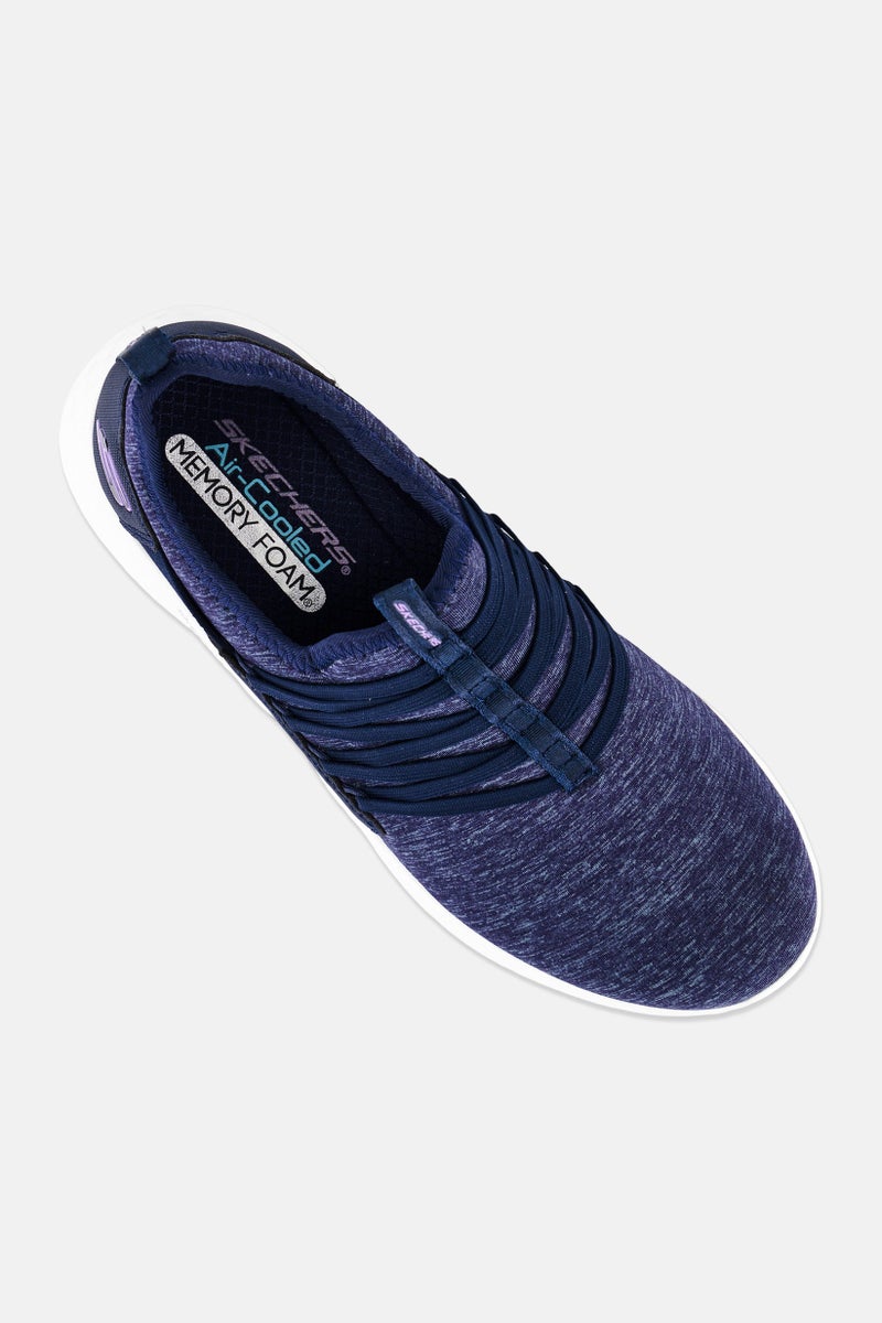 SKECHERS أحذية جري نسائية سكتش لايت برو سليب أون، Navy - Image 3