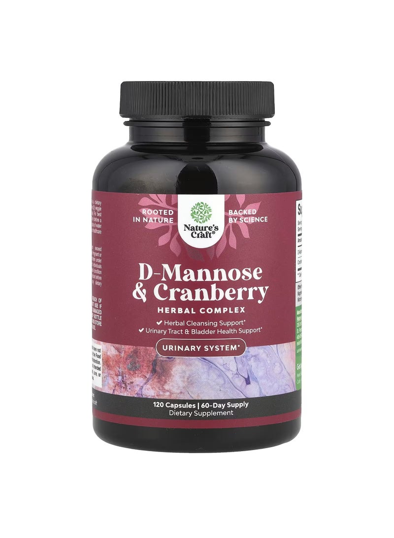 Nature's Craft D-Mannose & Cranberry , 120 Capsules