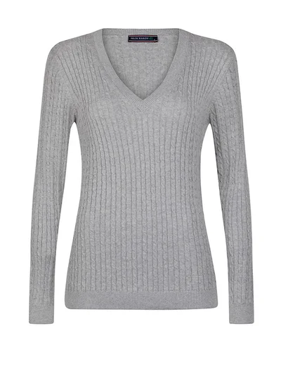 FELIX HARDY V-Neck Cable Knit Pullover