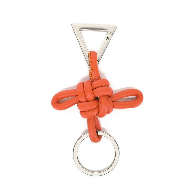 B Family Sheepskin Chinese Knot Car Key Chain Luggage Pendant High Quality Hand-Woven Couple Buckle - Image 2