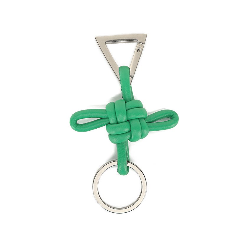 B Family Sheepskin Chinese Knot Car Key Chain Luggage Pendant High Quality Hand-Woven Couple Buckle - Image 1
