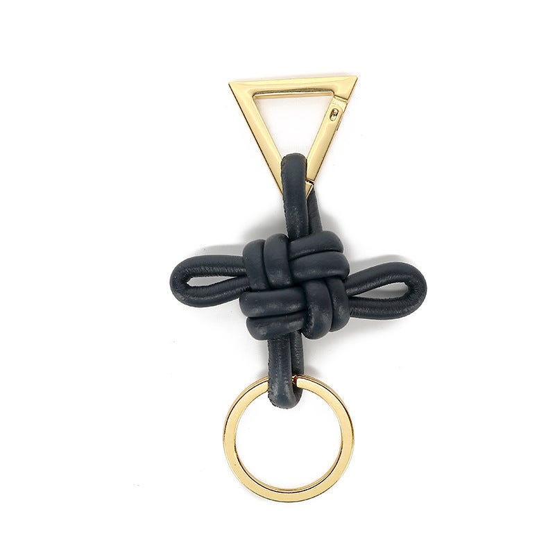 B Family Sheepskin Chinese Knot Car Key Chain Luggage Pendant High Quality Hand-Woven Couple Buckle - Image 5