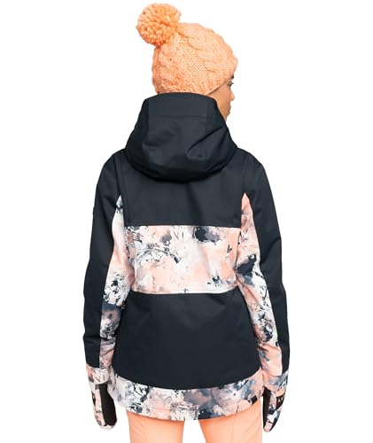 Roxy Women's Presence Parka Jacket – 15K Waterproof, Insulated Ski Jacket, PFAS-Free, Hydrosmart Technology, Peach Pink Dreamy Picture, Medium - Image 5
