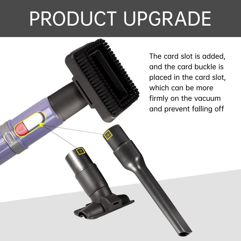 QINAN Upgraded Vacuum brush Attachment tool Compatible with Shark Navigator Lift-Away NV350 NV351 NV352 NV356E NV360 NV361 NV500 NV501 NV502 Series 2-in-1 Gap Tool Brush Removable Brush Replacement Parts - Image 5