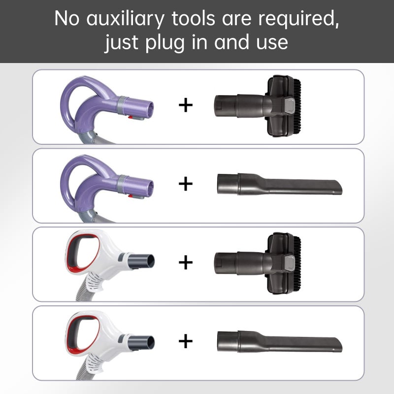 QINAN Upgraded Vacuum brush Attachment tool Compatible with Shark Navigator Lift-Away NV350 NV351 NV352 NV356E NV360 NV361 NV500 NV501 NV502 Series 2-in-1 Gap Tool Brush Removable Brush Replacement Parts - Image 4