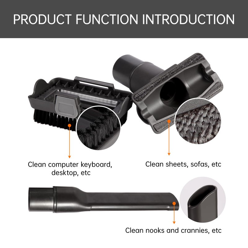 QINAN Upgraded Vacuum brush Attachment tool Compatible with Shark Navigator Lift-Away NV350 NV351 NV352 NV356E NV360 NV361 NV500 NV501 NV502 Series 2-in-1 Gap Tool Brush Removable Brush Replacement Parts - Image 3
