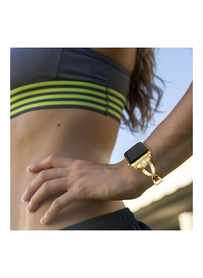 NIBEMINENT Stainless Steel Waist Strap Watch Band Gold - Image 3