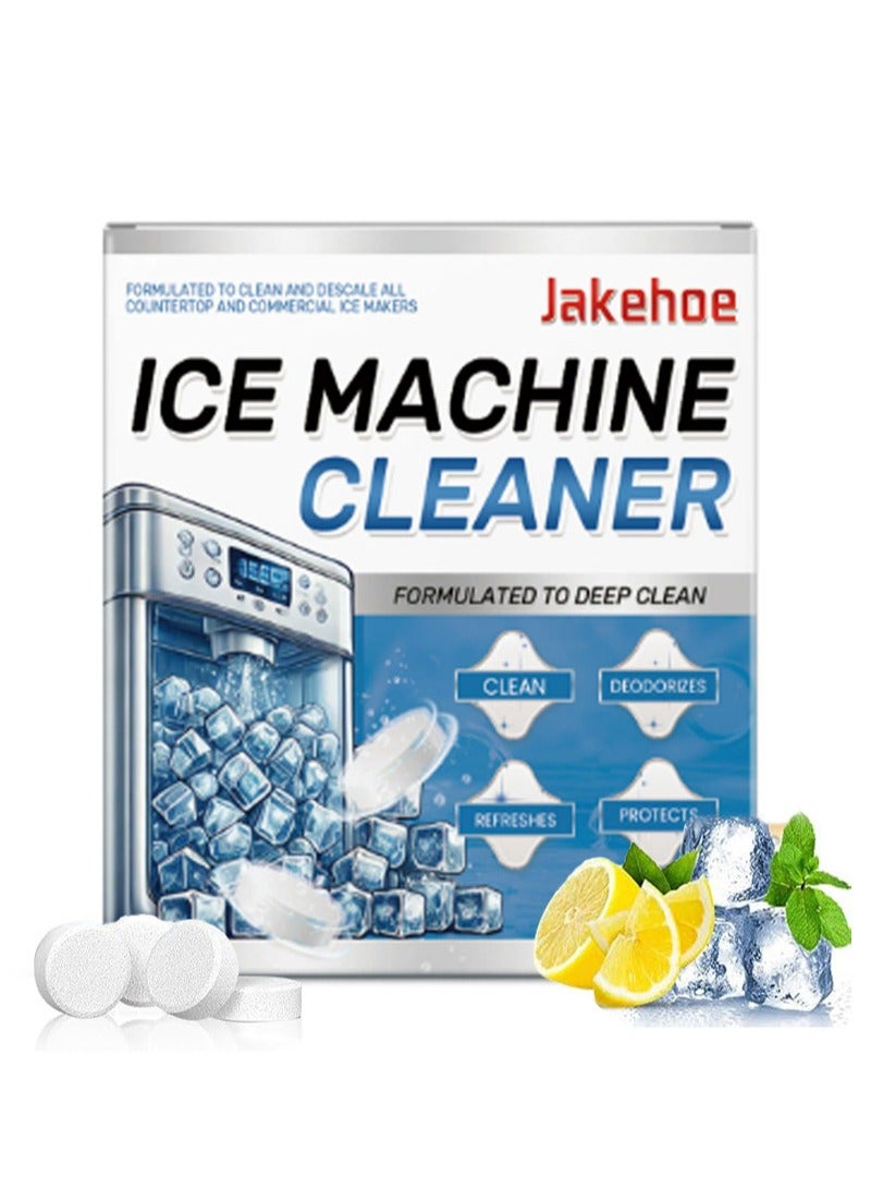 Jakehoe Ice Maker Cleaner Descaler，12 Ice Maker Cleaning Tablets，Helps Remove Hard Water And Mineral Deposits For Better Tasting Ice，Nickel Safe Descaler For All Ice Makers - Image 1