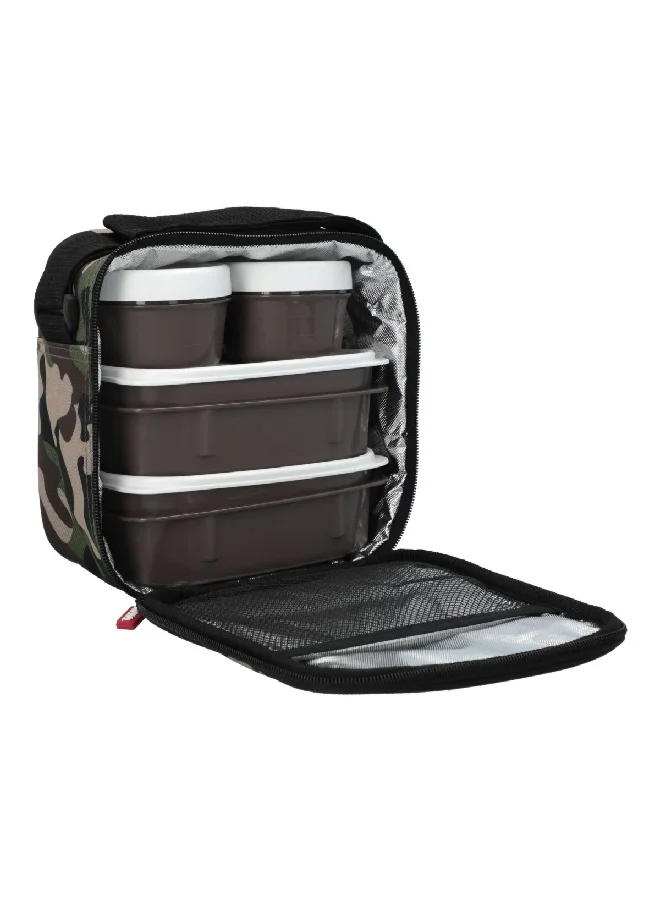 TATAY Waterproof Zipper Closure Camouflage Print Lunch Bag Multicolor 22.5 x 22 x 10 cm 116717