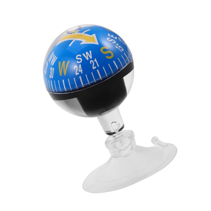 Portable Car Compass Ball with 38mm Plastic Suction Cup for Dashboard Marine Vehicle Motorcycle - Image 2