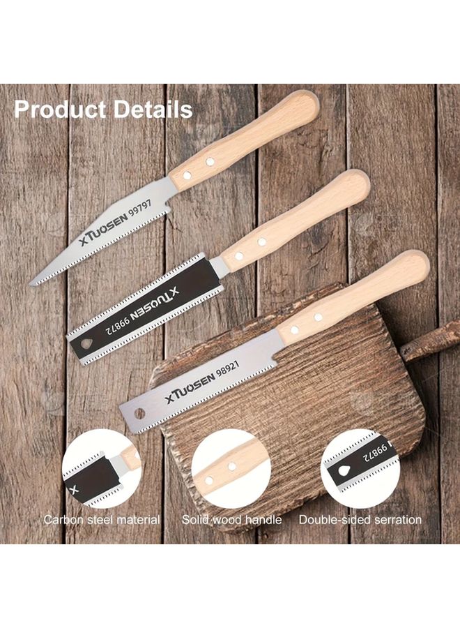 Mix Colors 1pc Manual Pull Saw Double Sided Fine Tenon Hand Saw For Precise Cutting - Image 3