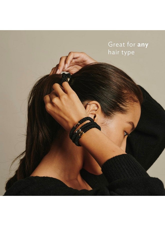 L. Erickson Grab & Go Pony Hair Ties - Black - 15 Pack Grab and Go Ponytail Holders - Black Hair Ties No Damage - Hair Bands Hair Accessories for Women - Image 4
