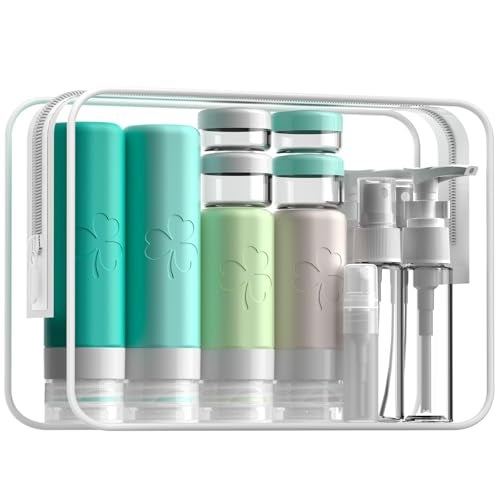 INSFIT 23 Pack Travel Bottles for Toiletries, TSA Approved Silicone Travel Size Toiletries with Toiletry Bag, BPA Free Leak Proof Refillable Travel Essentials for Liquids Shampoo Conditioner Lotion - Image 1