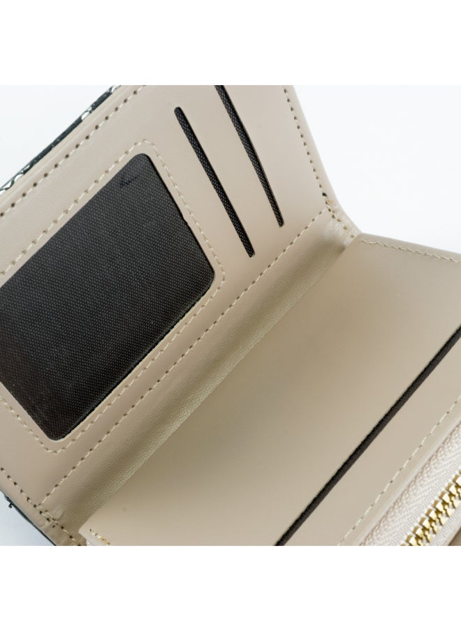 Generic Snake Head Leather Flip Wallet & Card Holder with Multiple  Pockets and Zipped Pocket Pink  - Image 3