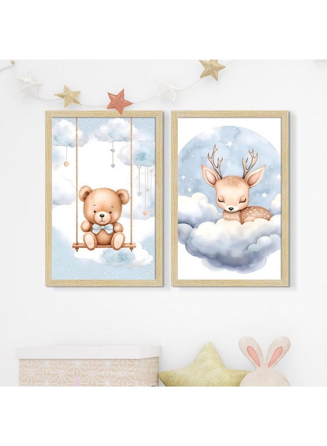 ArtX Wall Paintings For Kids Room, Wall Frame, Decoration Items, 12x18 inch (A3+) Size, Multicolor, Synthetic Wood, Set Of 2 - Image 2