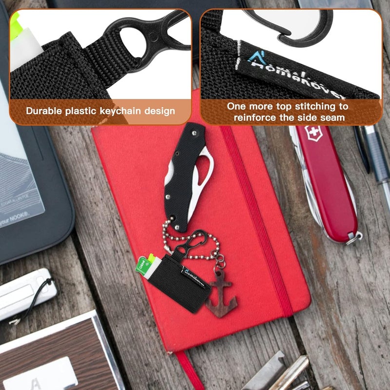 Homakover Pack of 5 Elastic Lighter Holder Keychain with Clip - Image 5