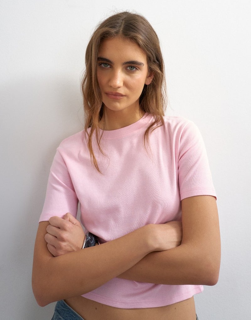 TOPSHOP Knitted Crop T-shirt - Image 3