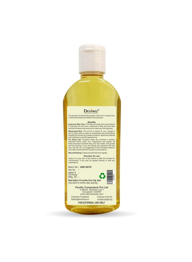 ديفينيز زيت بذور اليقطين البارد 110 مل × 2 (عبوة من 2) - زيت طبيعي نقي 100%، غير مخفف، للعناية بالرموش والحواجب والشعر والبشرة، درجة علاجية (زيت الكادو) - Image 4