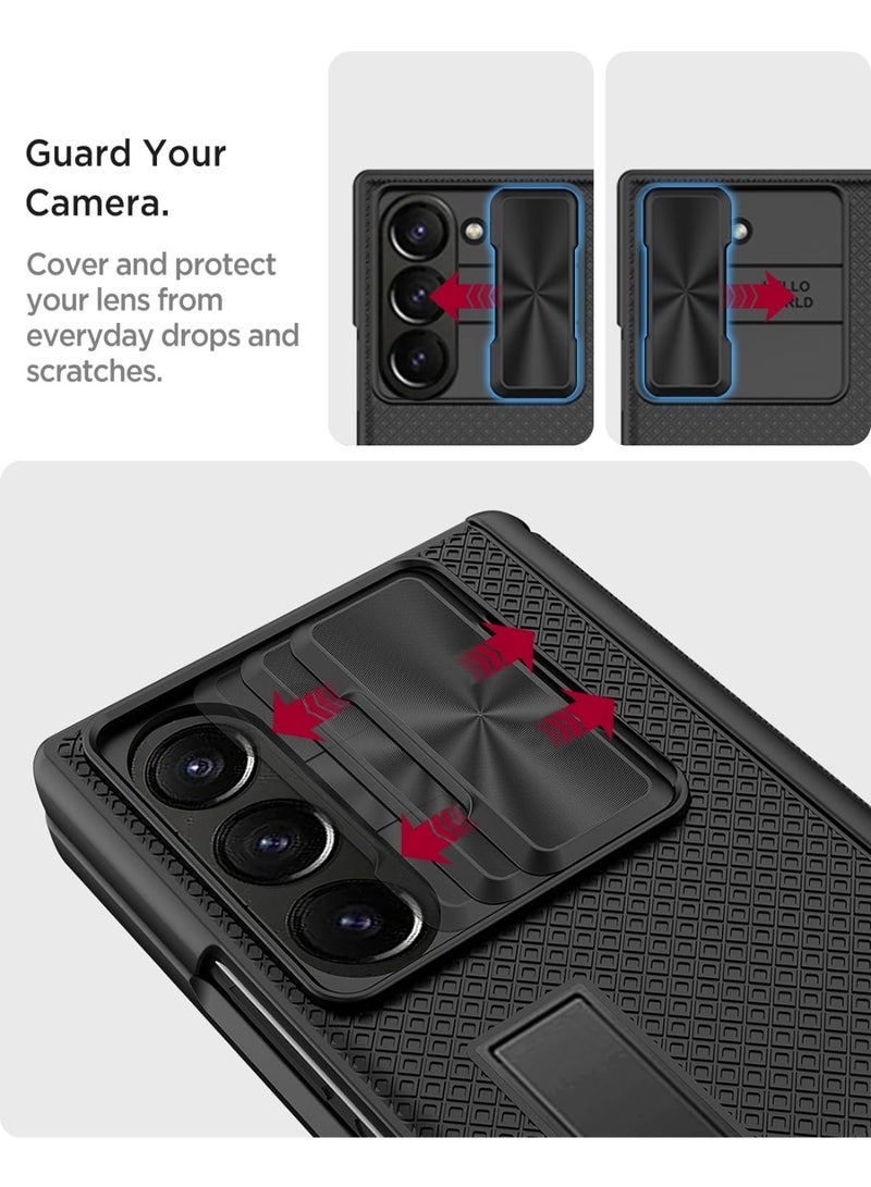general Samsung Galaxy Z Fold 7 Compatible Case, Protective Film, Durable Shockproof Case, Sliding Lens Cover, Adjustable Kickstand, Slim Cover for Samsung Fold 7 - Image 3