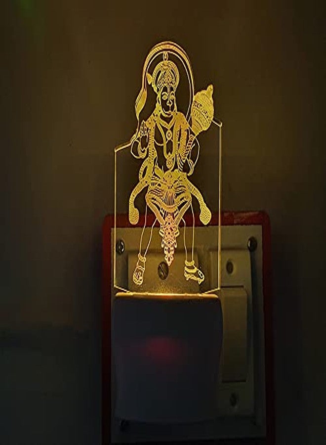 UKANI 3D Ilusion Bajrangbali Hanuman Ji maharaj Design Night Lamp with 7 Colour Chnaging Light for Birthday Gift(Size 3 Inch) - Image 5