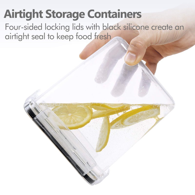CHEFSTORY Airtight Food Storage Containers with Lids 8 PCS Plastic Storage Containers for Kitchen and Pantry Organization and Storage Dry Food Canisters for Flour Sugar and Cereal - Image 3