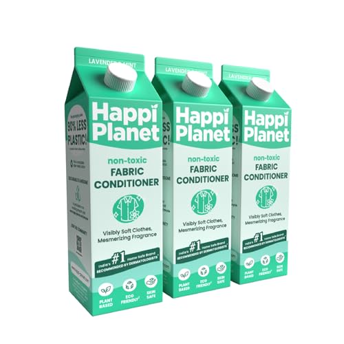 Happi Planet | Natural Fabric Conditioner & Fabric Softener | 3L | Softer Clothes, Lavender & Mint Freshness | Plant Based, Non-Toxic, Eco-Friendly, Organic, Herbal | Safe for Woolens & Baby Clothes - Image 1