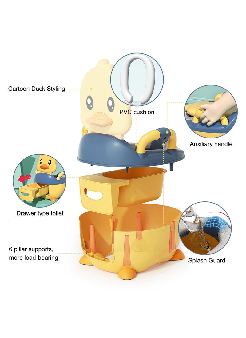 MIXDE Baby Potty Toilet Potty Training Seat with Handles, Toddler Kids Potty Chair with High Back Support & Lid Potty Pot,Portable Children Travel Potty Toilet for Indoor and Outdoor  - Image 2