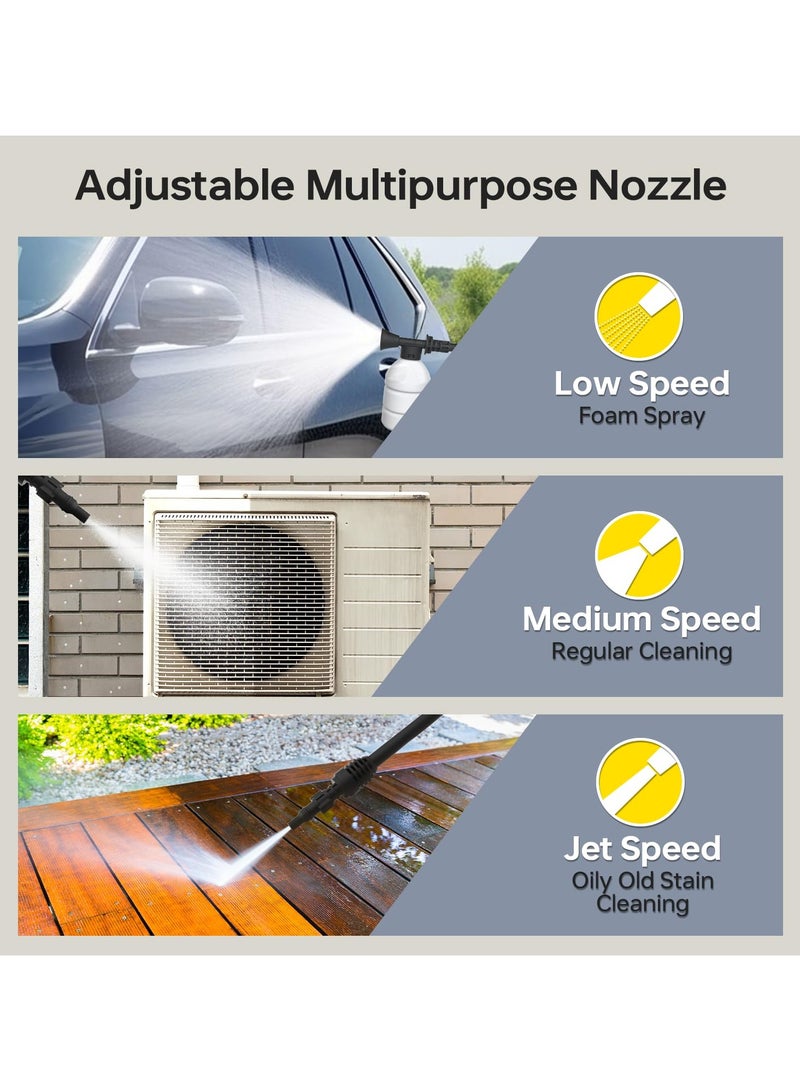 Arabest 2800W Electric High Pressure Washer 2000 PSI - 1.2GPM Power Cleaner with Foam Cannon & 5 Nozzles for Cars, Patios, Fences, Driveways - Professional Home Cleaning Machine - Image 3