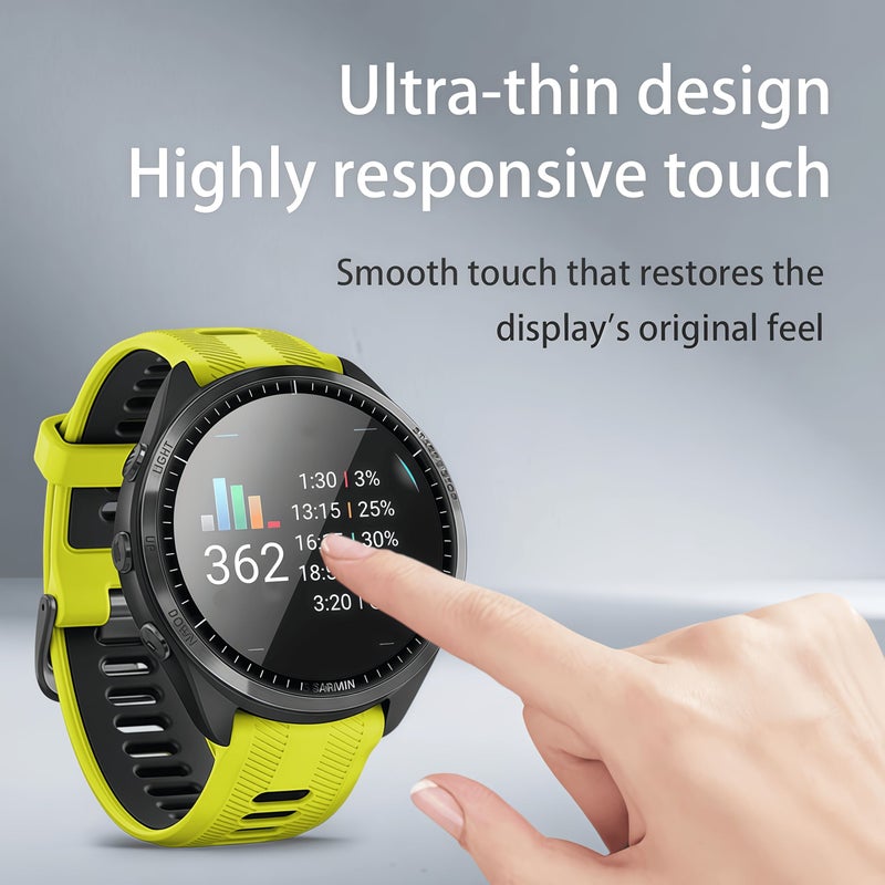 A Set Of 4 Ultra Thin High Definition Flexible PMMA Screen Protectors Scratch Resistant Easy Installation Without Bubbles Full Coverage 3D Curved Edges Compatible With Forerunner 970 570 47mm - Image 5