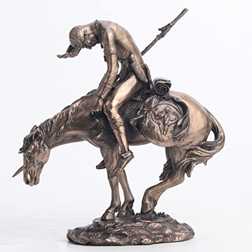 Veronese Design 7 58 Inch The End of Trail Native American Resin Sculpture Cold Cast Bronze Finish - Image 1