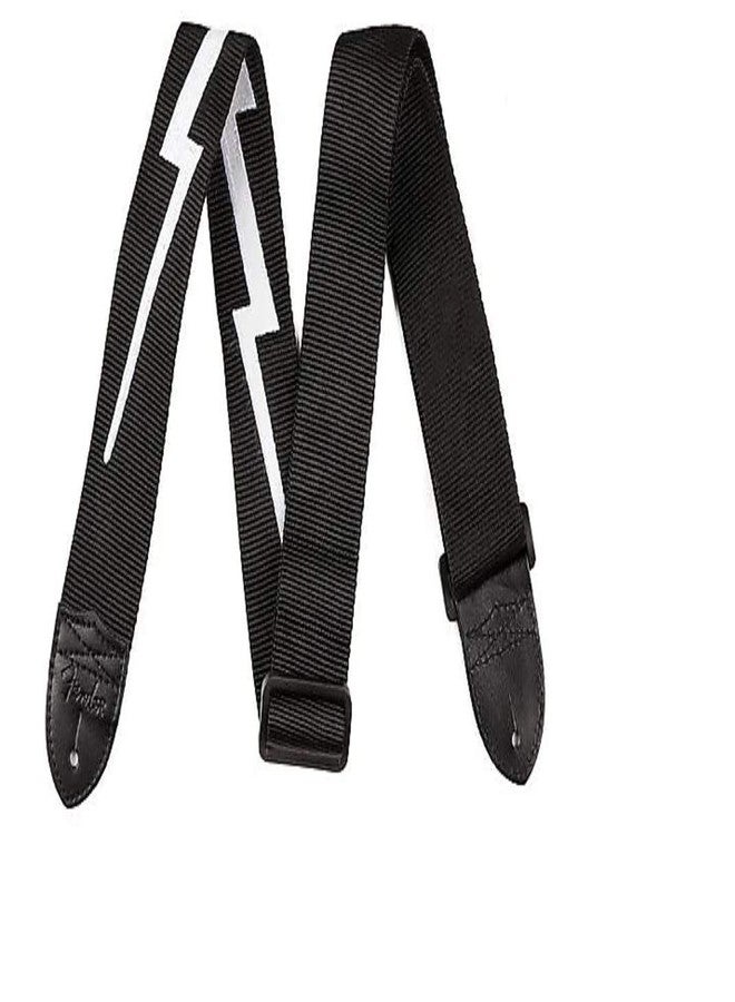 Fender Nylon Guitar Strap, Guitar Accessories, 2in, Lightning Bolt - Image 1