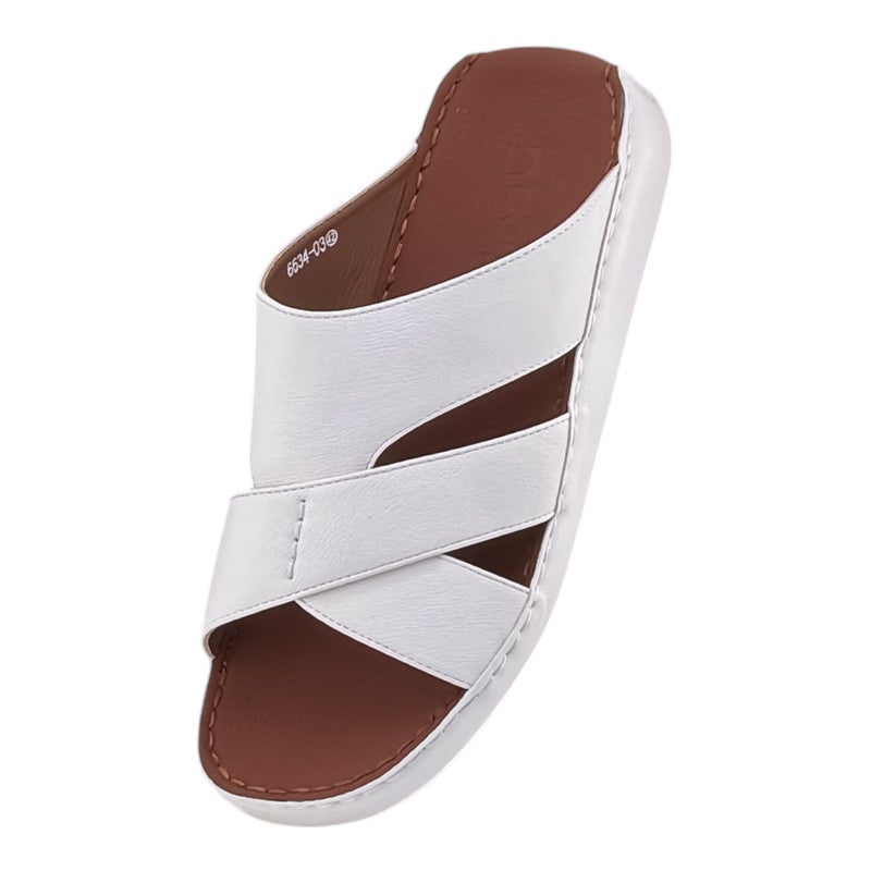 AET A E T Handmade Arabic Sandals For Men | Outdoor Mens Slippers | Genuine PU Leather With Buckle - Image 3