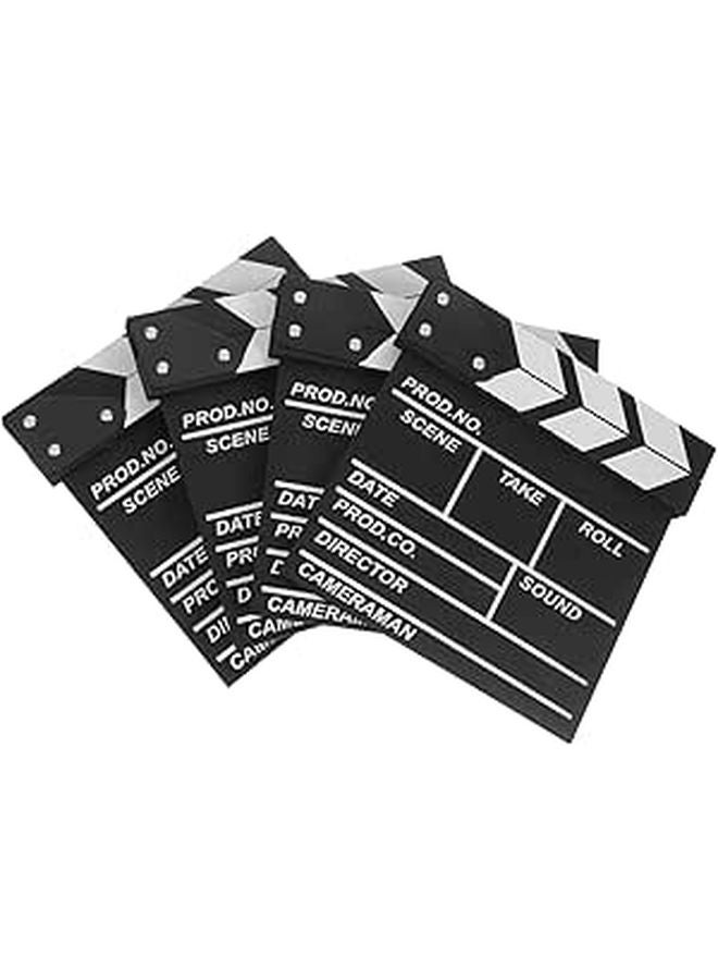 4 قطع لوح خشبي صغير للتصوير السينمائي قابل للكتابة، أداة إخراج أفلام هدية للحفلات - Image 1