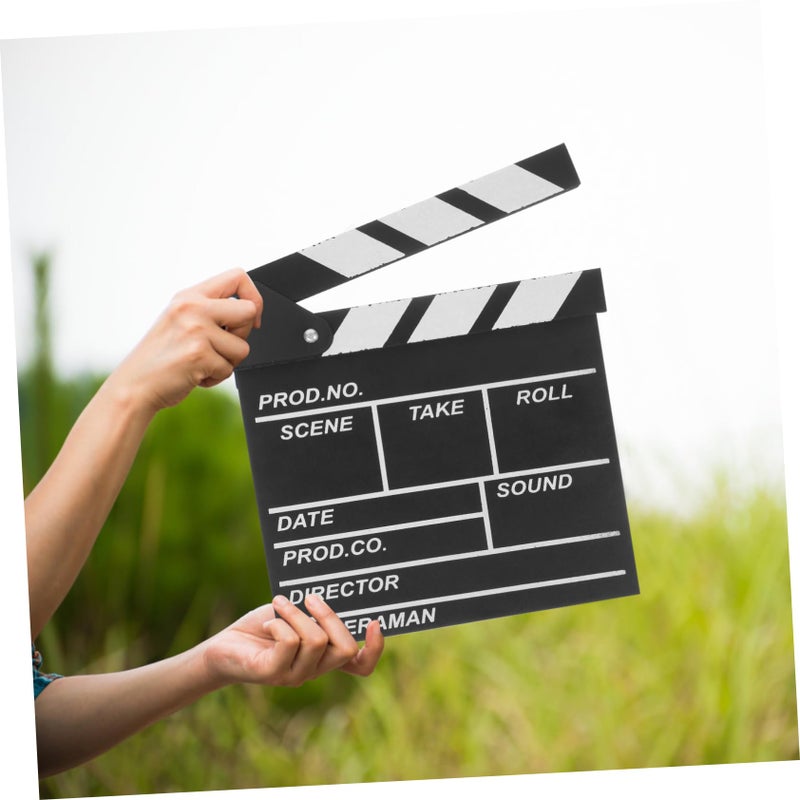 4 قطع لوح خشبي صغير للتصوير السينمائي قابل للكتابة، أداة إخراج أفلام هدية للحفلات - Image 5