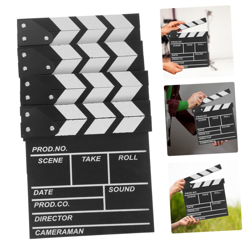 4 قطع لوح خشبي صغير للتصوير السينمائي قابل للكتابة، أداة إخراج أفلام هدية للحفلات - Image 4