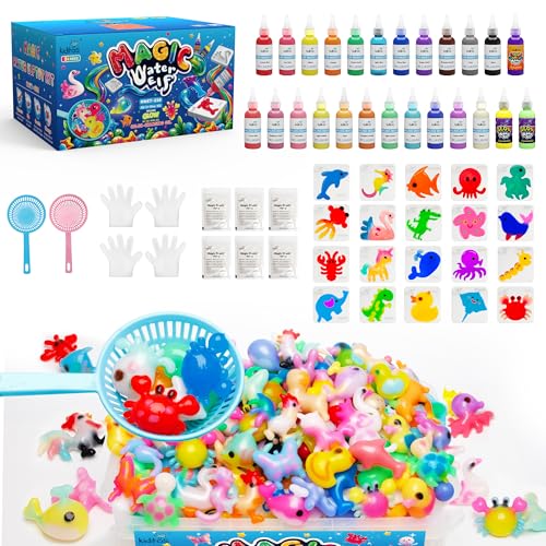 Kiditos Magic Water Elf Toy KitSquishies for Kids 25 Gels 20 Molds Magic Gel Water Pets Sensory Toy Fun DIY Craft Kit Party Favors Birthday Christmas Gifts for Kids Ages 3 - Image 1
