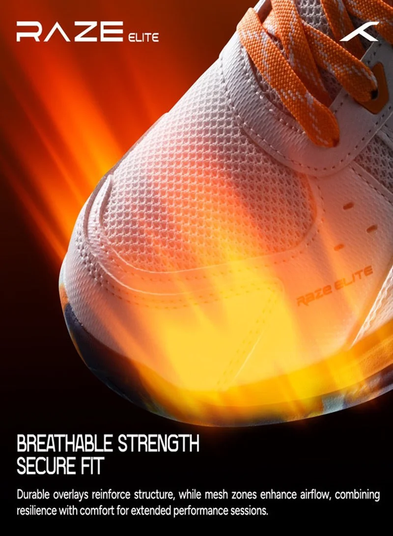 Hundred White/Orange/Navy/Blue HUNDRED Raze Elite Unisex Badminton Shoes  | Best Price UAE